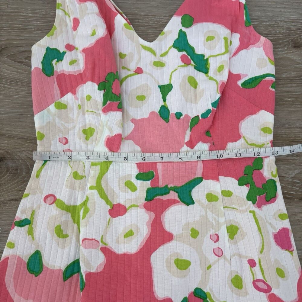Lilly Pulitzer Dress Size 0 Hotty Pink Sleeveless Sheath V Neck Kiki Mini - Picture 5 of 9
